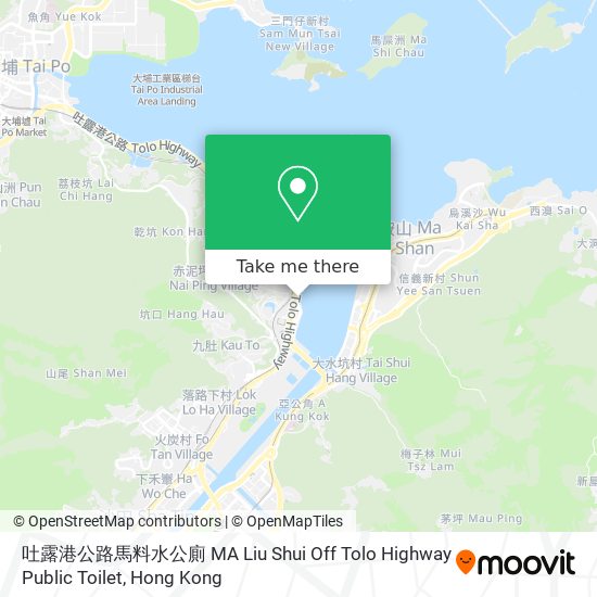 吐露港公路馬料水公廁 MA Liu Shui Off Tolo Highway Public Toilet map