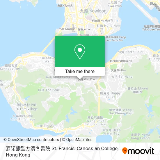 嘉諾撒聖方濟各書院 St. Francis' Canossian College map