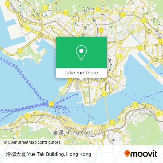 瑜德大廈 Yue Tak Building map
