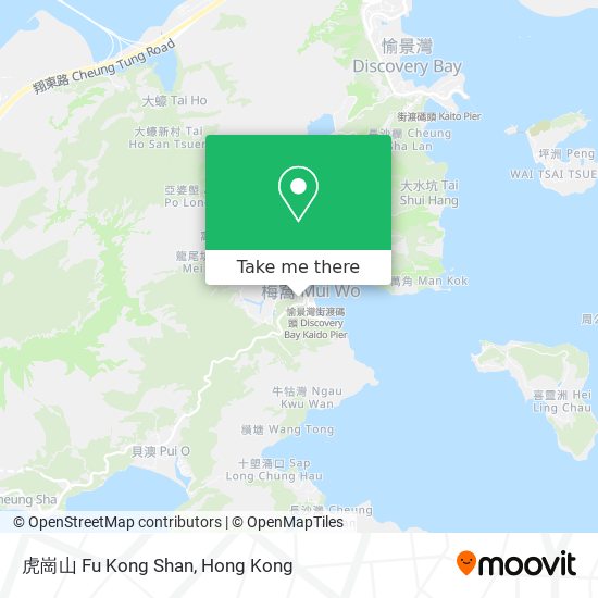 虎崗山 Fu Kong Shan map