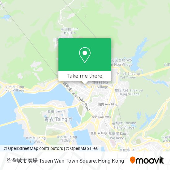 荃灣城市廣場 Tsuen Wan Town Square map