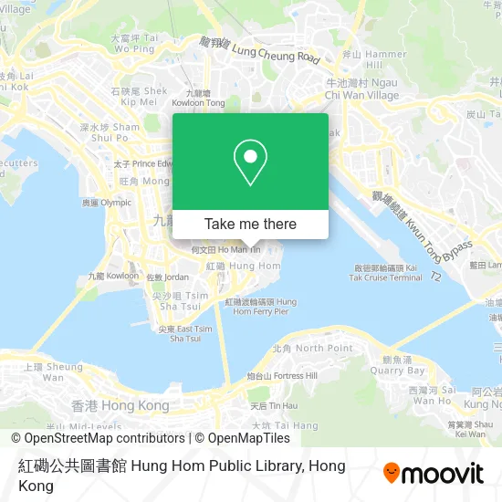 紅磡公共圖書館 Hung Hom Public Library地圖