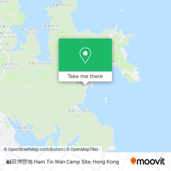 鹹田灣營地 Ham Tin Wan Camp Site map