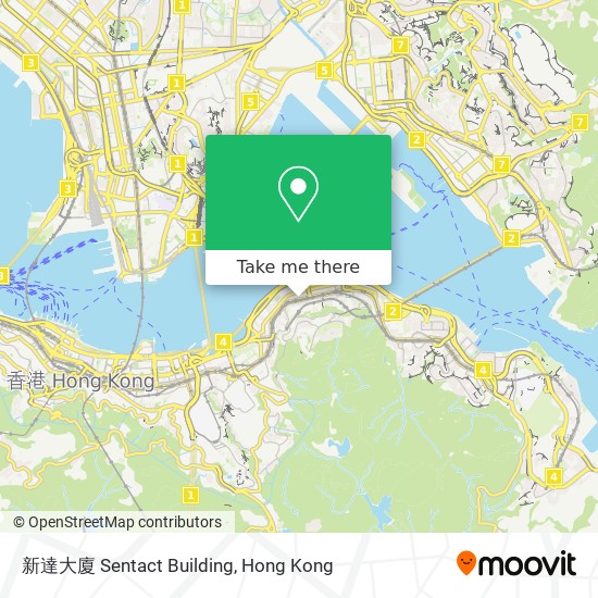 新達大廈 Sentact Building map