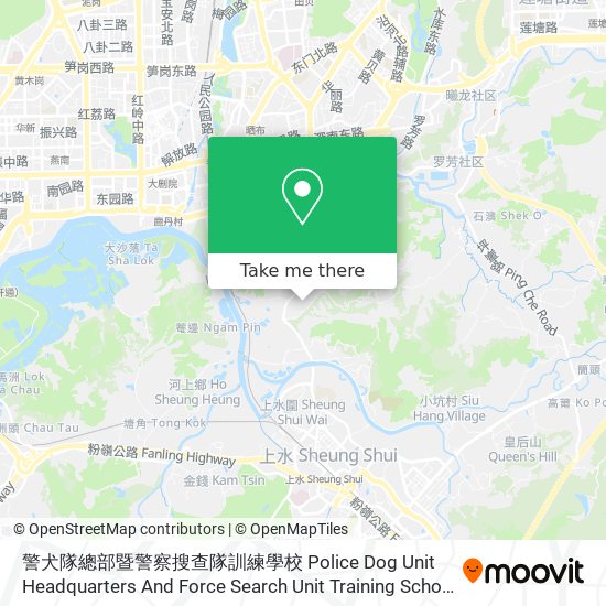 警犬隊總部暨警察搜查隊訓練學校 Police Dog Unit Headquarters And Force Search Unit Training School map