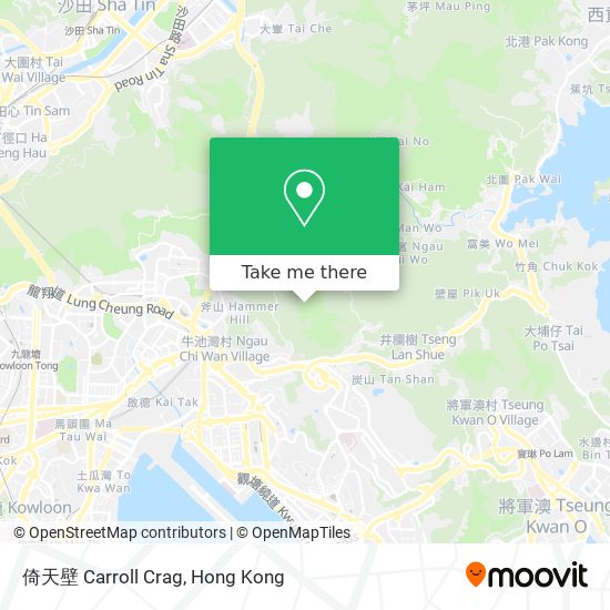 倚天壁 Carroll Crag地圖