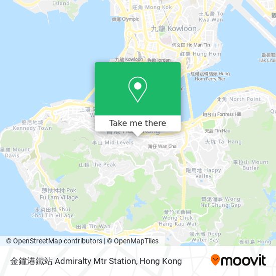 金鐘港鐵站 Admiralty Mtr Station map