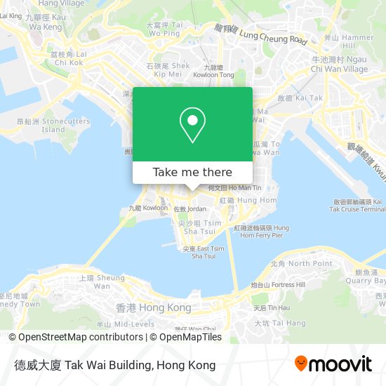 德威大廈 Tak Wai Building map