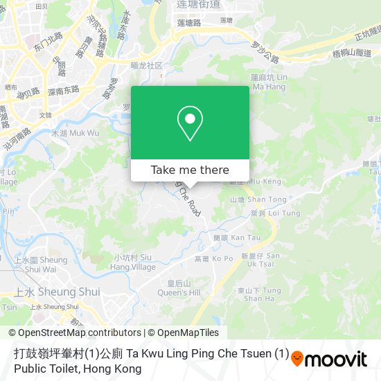 打鼓嶺坪輋村(1)公廁 Ta Kwu Ling Ping Che Tsuen (1) Public Toilet map