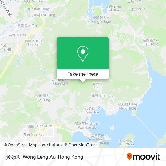 黃嶺坳 Wong Leng Au map