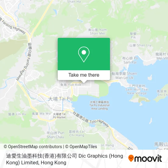 迪愛生油墨科技(香港)有限公司 Dic Graphics (Hong Kong) Limited map
