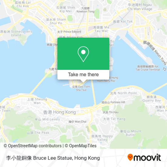 李小龍銅像 Bruce Lee Statue map