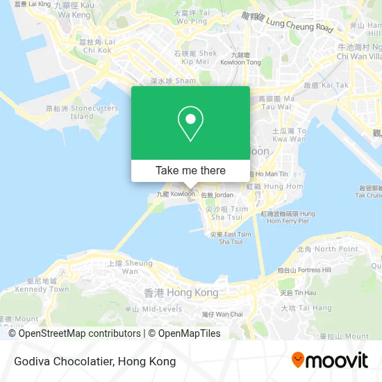 Godiva Chocolatier map