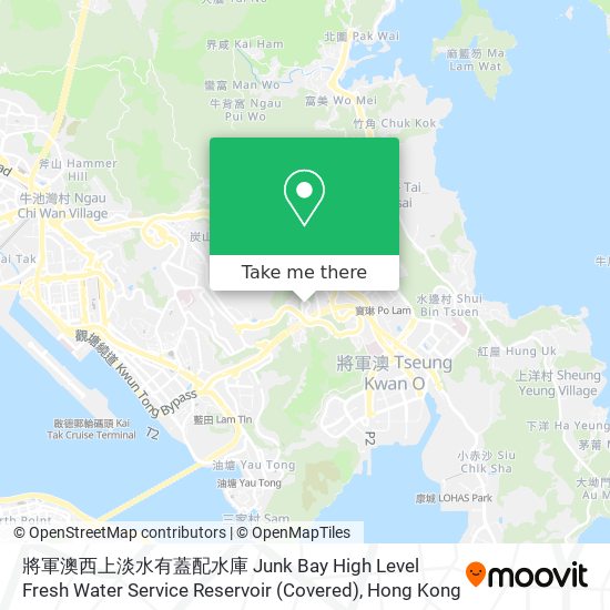 將軍澳西上淡水有蓋配水庫 Junk Bay High Level Fresh Water Service Reservoir (Covered) map