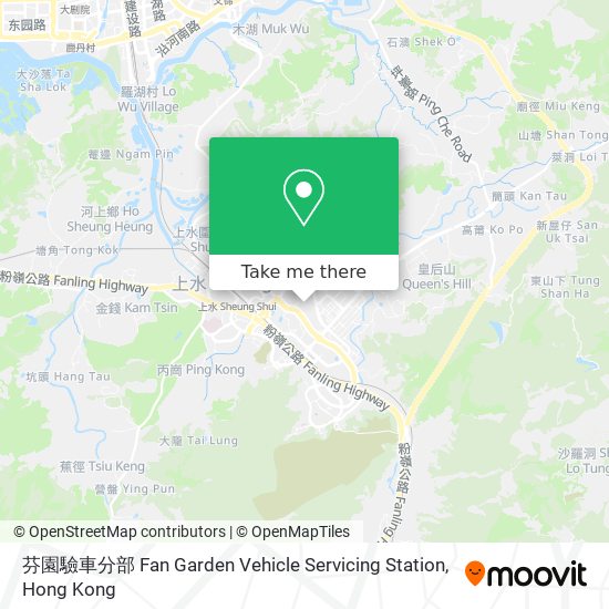 芬園驗車分部 Fan Garden Vehicle Servicing Station map