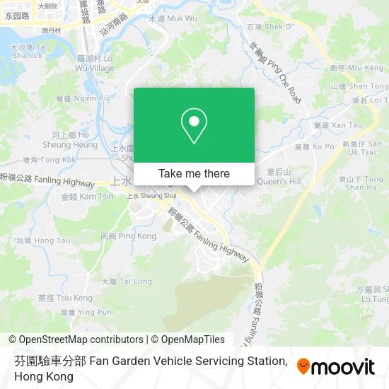 芬園驗車分部 Fan Garden Vehicle Servicing Station map
