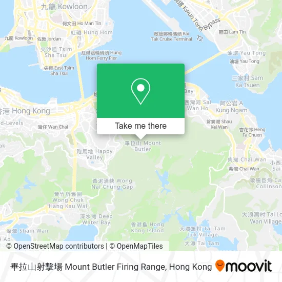 畢拉山射擊場 Mount Butler Firing Range map