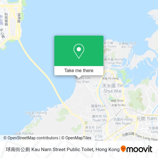 球南街公廁 Kau Nam Street Public Toilet map