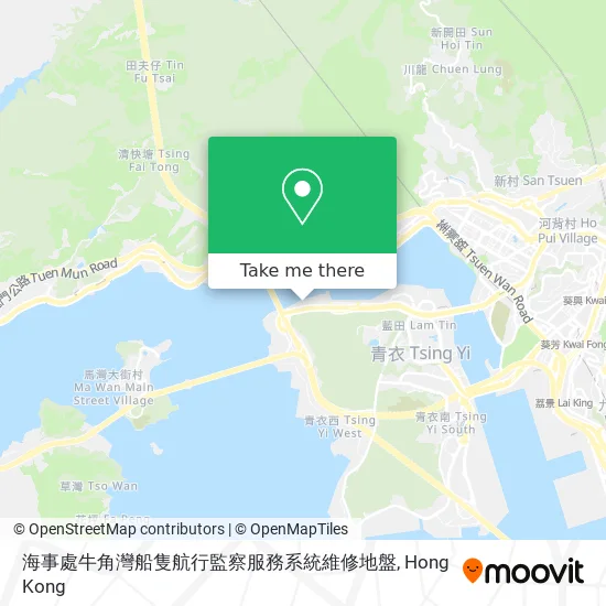 海事處牛角灣船隻航行監察服務系統維修地盤地圖