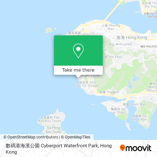 數碼港海濱公園 Cyberport Waterfront Park map