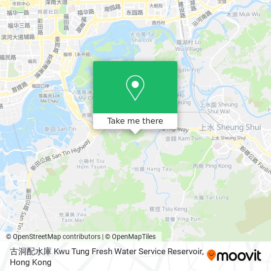 古洞配水庫 Kwu Tung Fresh Water Service Reservoir map