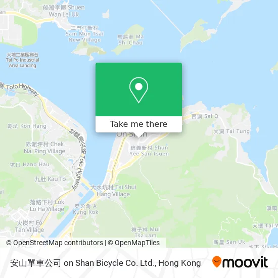 安山單車公司 on Shan Bicycle Co. Ltd. map
