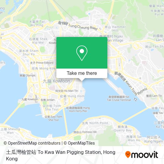土瓜灣檢管站 To Kwa Wan Pigging Station map