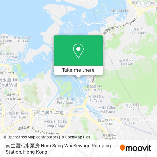 南生圍污水泵房 Nam Sang Wai Sewage Pumping Station map