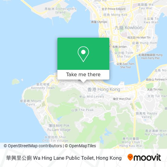 華興里公廁 Wa Hing Lane Public Toilet map