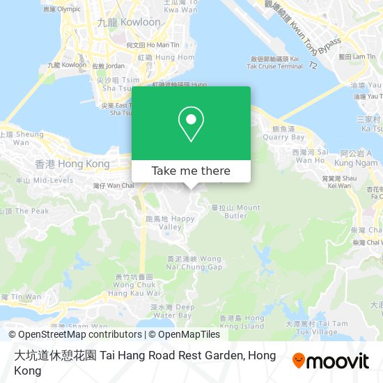 大坑道休憩花園 Tai Hang Road Rest Garden map