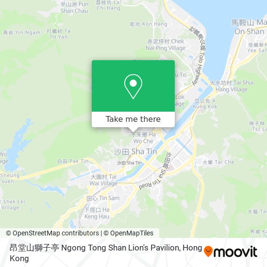 昂堂山獅子亭 Ngong Tong Shan Lion's Pavilion地圖