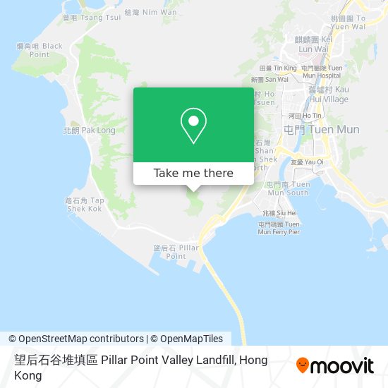 望后石谷堆填區 Pillar Point Valley Landfill map