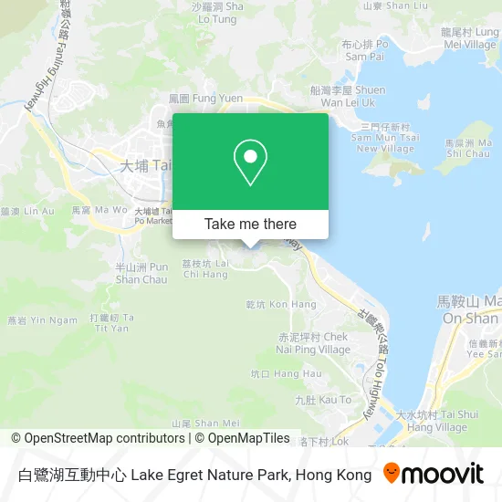 白鷺湖互動中心 Lake Egret Nature Park map