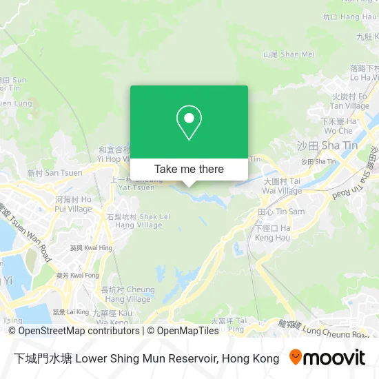 下城門水塘 Lower Shing Mun Reservoir map