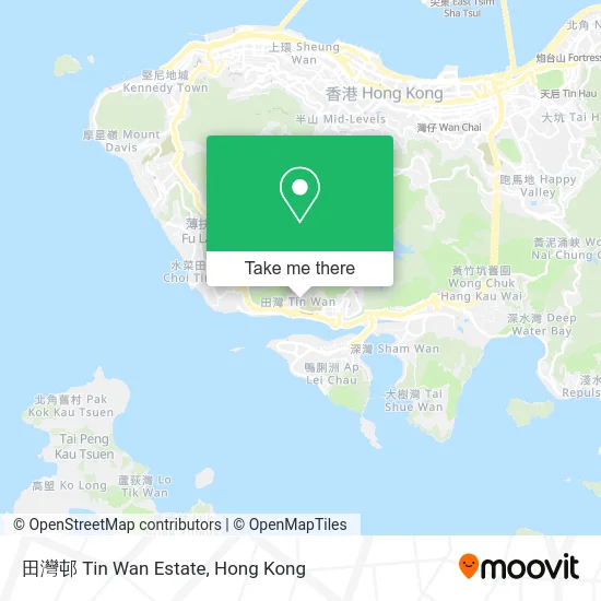 田灣邨 Tin Wan Estate map