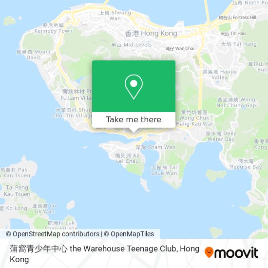 蒲窩青少年中心 the Warehouse Teenage Club map