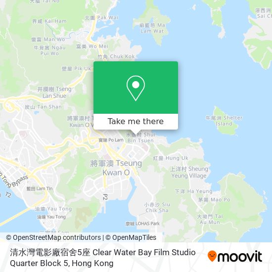 清水灣電影廠宿舍5座 Clear Water Bay Film Studio Quarter Block 5 map