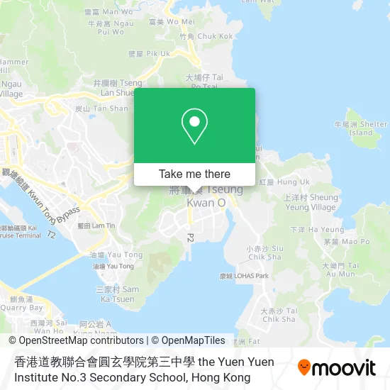 香港道教聯合會圓玄學院第三中學 the Yuen Yuen Institute No.3 Secondary School map