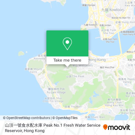 山頂一號食水配水庫 Peak No.1 Fresh Water Service Reservoir map