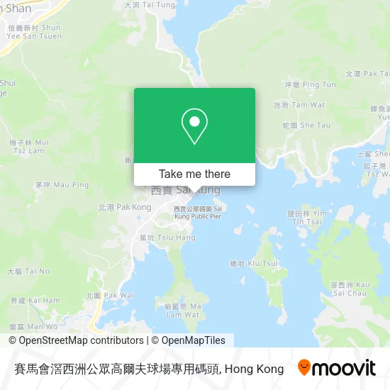 賽馬會滘西洲公眾高爾夫球場專用碼頭地圖