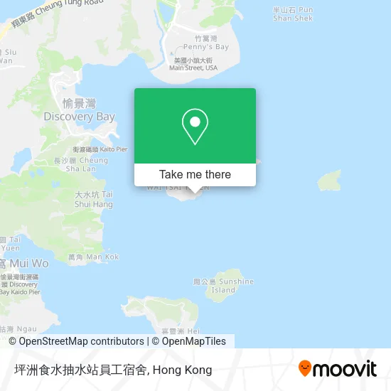 坪洲食水抽水站員工宿舍地圖