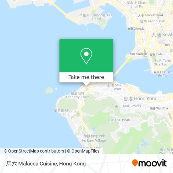 馬六 Malacca Cuisine map