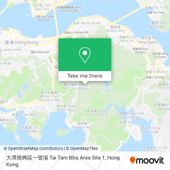 大潭燒烤區一號場 Tai Tam Bbq Area Site 1地圖