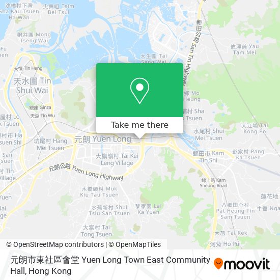 元朗市東社區會堂 Yuen Long Town East Community Hall map