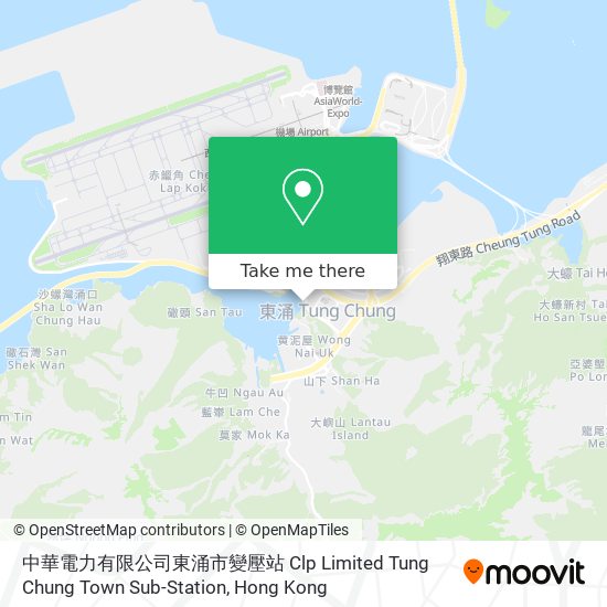中華電力有限公司東涌市變壓站 Clp Limited Tung Chung Town Sub-Station map