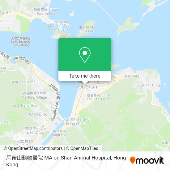 馬鞍山動物醫院 MA on Shan Animal Hospital map