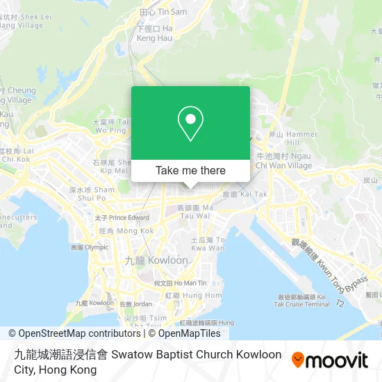 九龍城潮語浸信會 Swatow Baptist Church Kowloon City map
