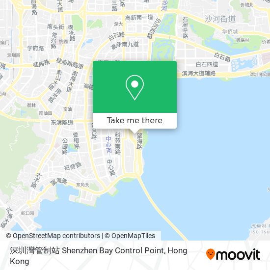 深圳灣管制站 Shenzhen Bay Control Point map