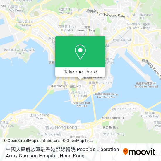 中國人民解放軍駐香港部隊醫院 People's Liberation Army Garrison Hospital map