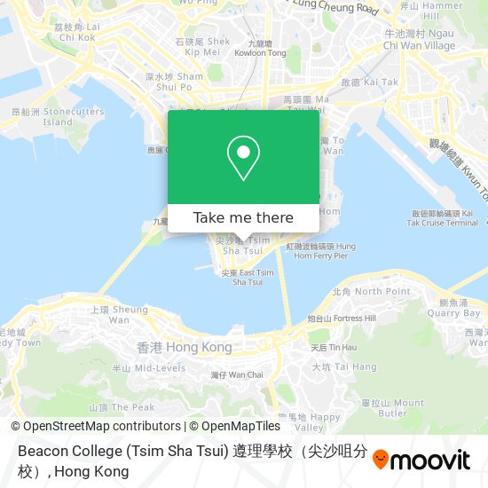 Beacon College (Tsim Sha Tsui) 遵理學校（尖沙咀分校）地圖